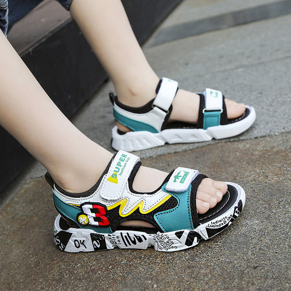 Šarene dječje sandale s naljepnicama za dječake