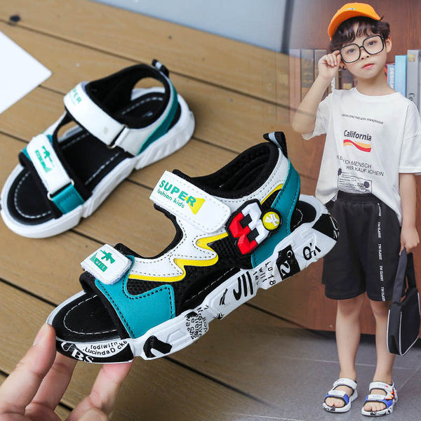Šarene dječje sandale s naljepnicama za dječake