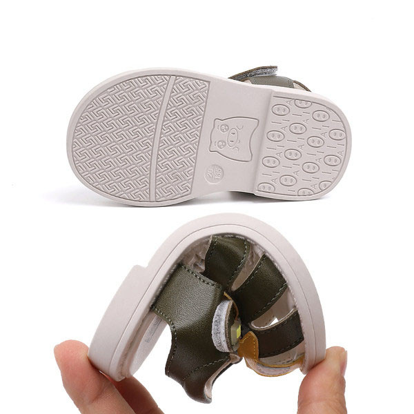 Dječje kožne sandale sa čičkom i aplikacijom-za dječake