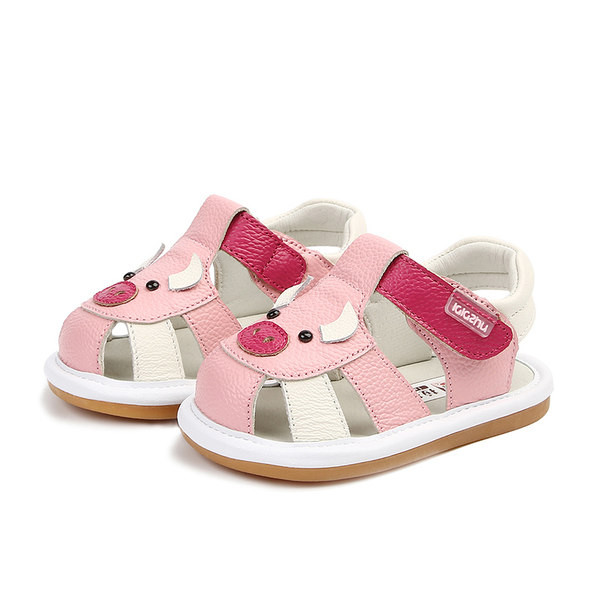 Kožne dječje sandale sa zakrpom