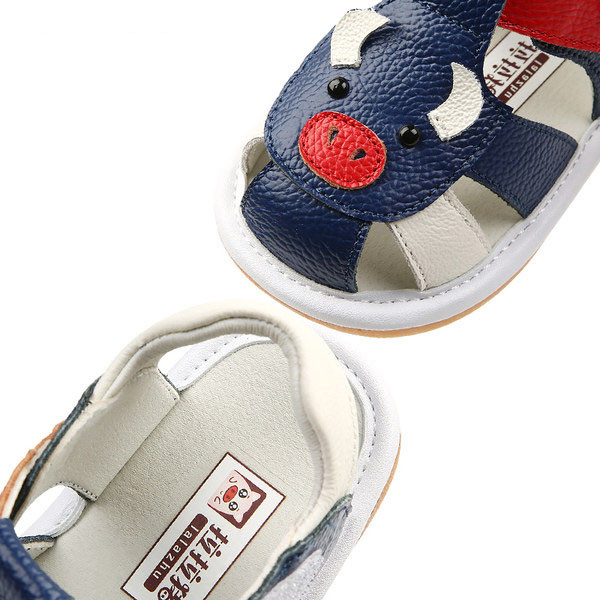 Kožne dječje sandale sa zakrpom