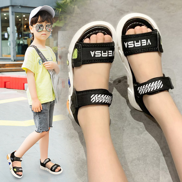 Dječje ležerne sandale sa zakrpama i ravnim potplatom