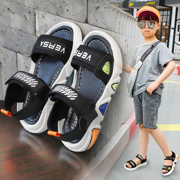 Dječje ležerne sandale sa zakrpama i ravnim potplatom