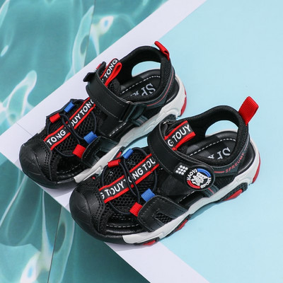 Παιδικά σανδάλια με στερέωση velcro και επίπεδη σόλα