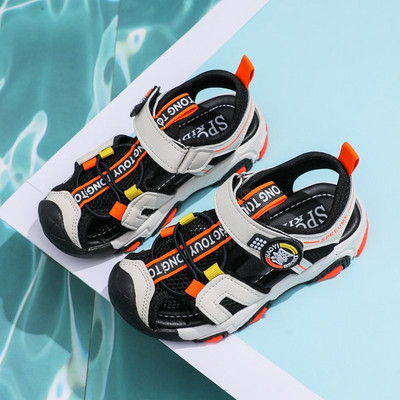 Παιδικά σανδάλια με στερέωση velcro και επίπεδη σόλα