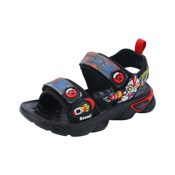 Šarene dječje sandale sa zakrpama i ravnim potplatom