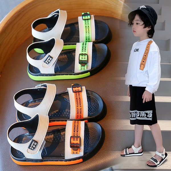 Dječje ljetne sandale od eko kože sa natpisima