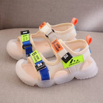 Casual παιδικά σανδάλια με στερέωση velcro και επίπεδη σόλα