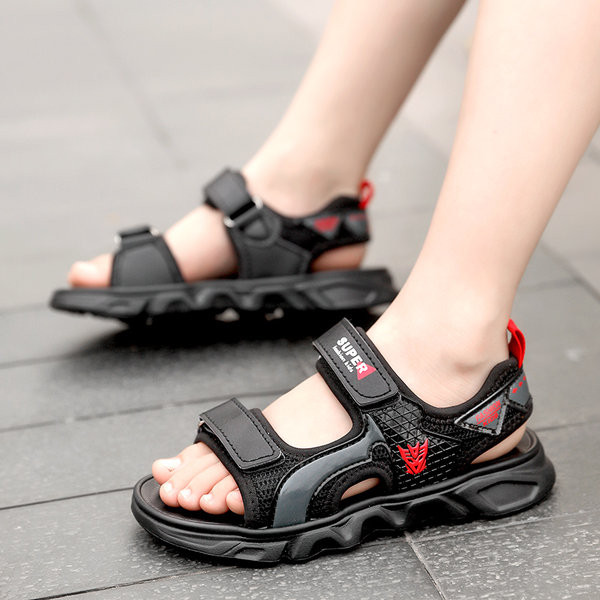 Casual sandale od eko kože i mrežaste tkanine za dječake