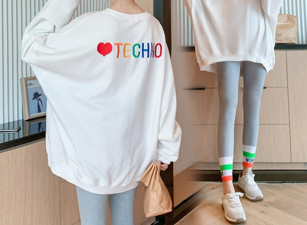 Γυναικείο ενημερωμένο σετ μπλούζας και κολάν για έγκυες γυναίκες