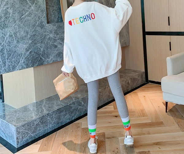 Γυναικείο ενημερωμένο σετ μπλούζας και κολάν για έγκυες γυναίκες