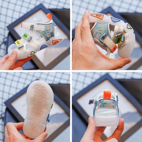 Ležerne dječje sandale na čičak i mekani potplat