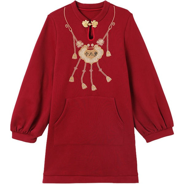 Elegantna ženska haljina s džepom za trudnice