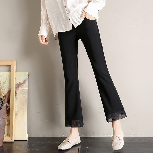 Μοντέρνο γυναικείο παντελόνι ίσιο μοντέλο για έγκυες γυναίκες