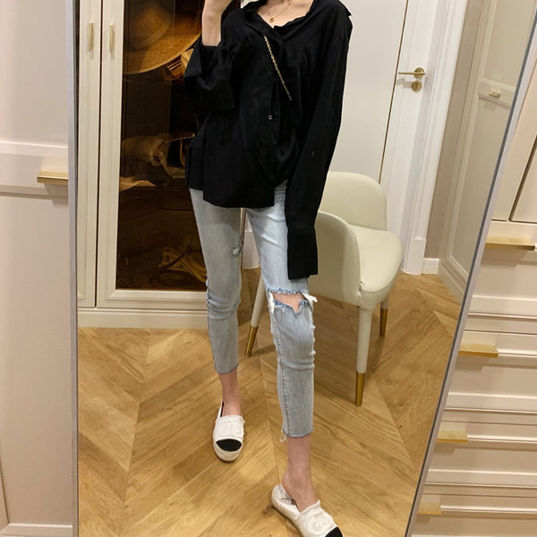 Γυναικείο κομψό τζιν Λεπτό μοντέλο για έγκυες γυναίκες