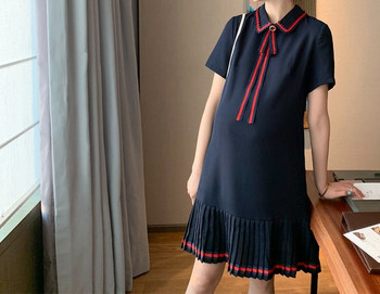 Κομψό κοντό φαρδύ φόρεμα για έγκυες γυναίκες