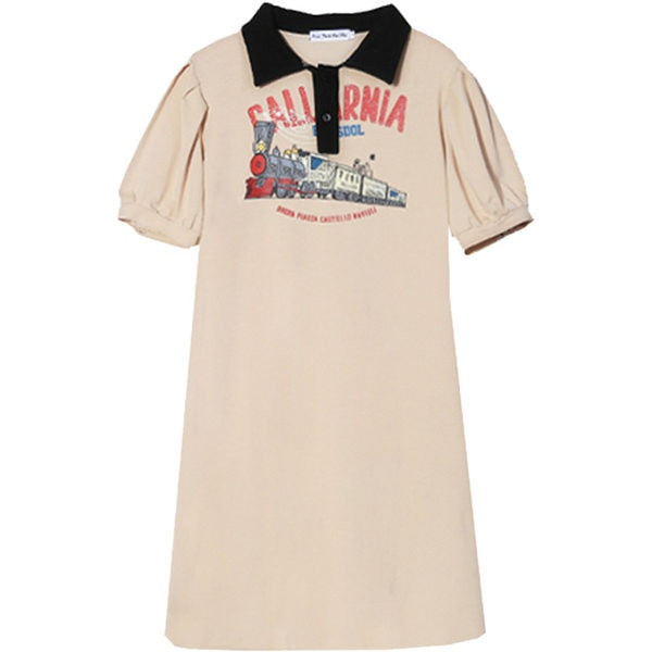 Ženska haljina s aplikacijom ravni model za trudnice