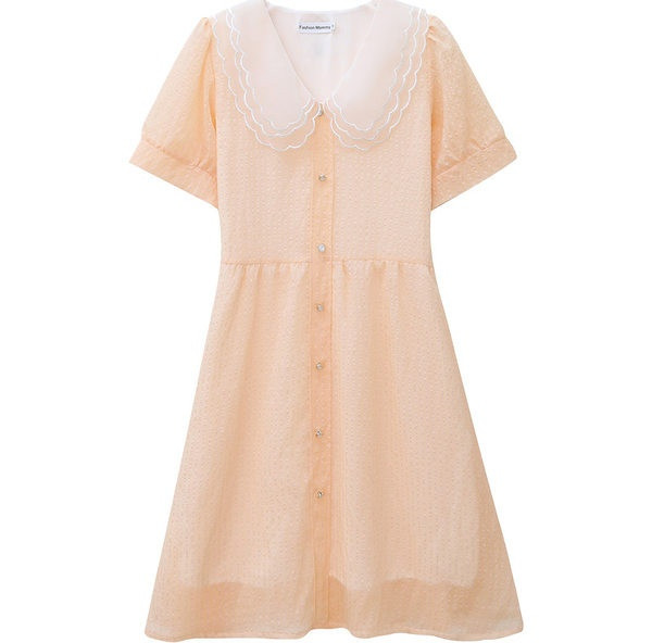 Ženska kratka haljina s gumbima za trudnice