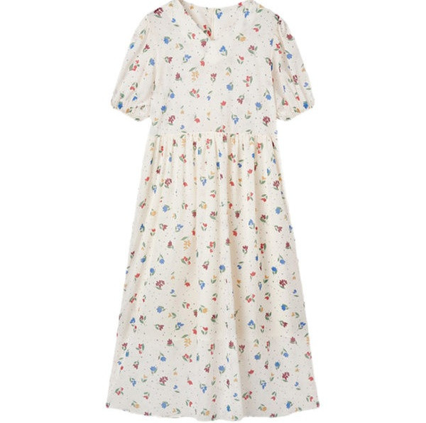 Ženska široka duga haljina sa špic izrezom za trudnice