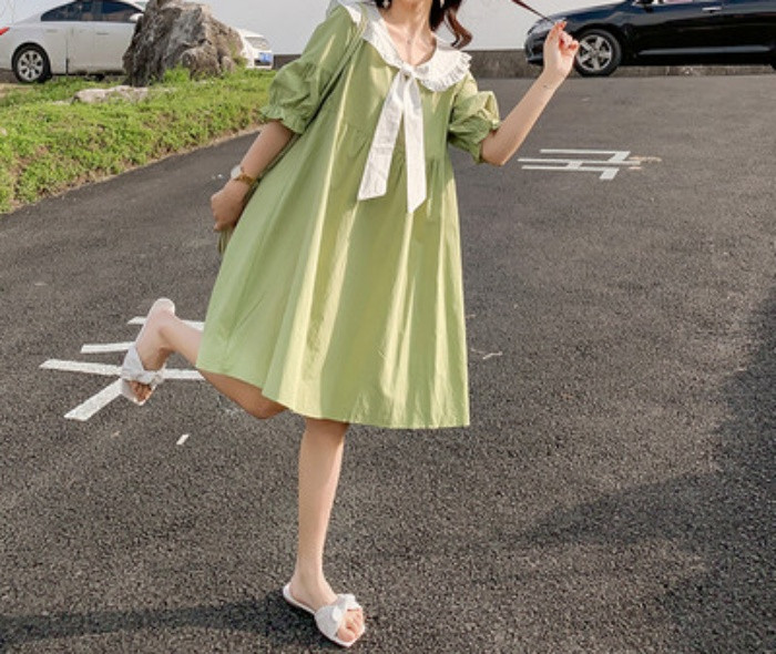 Plati moteriška aktuali suknelė nėščiosioms