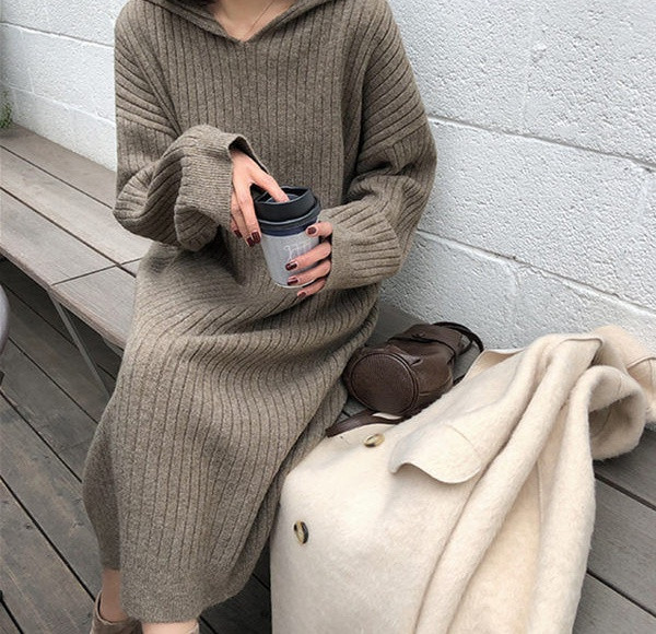 Ženska ležerna haljina ravnog običnog modela za trudnice