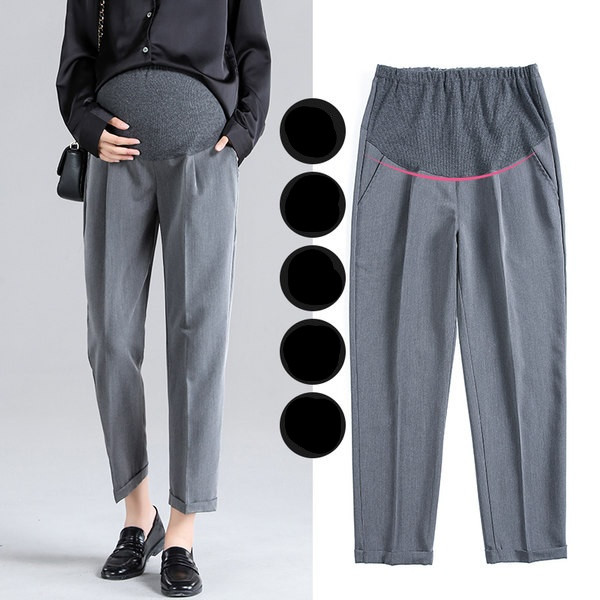 Ženski moderni ravni model hlača za trudnice