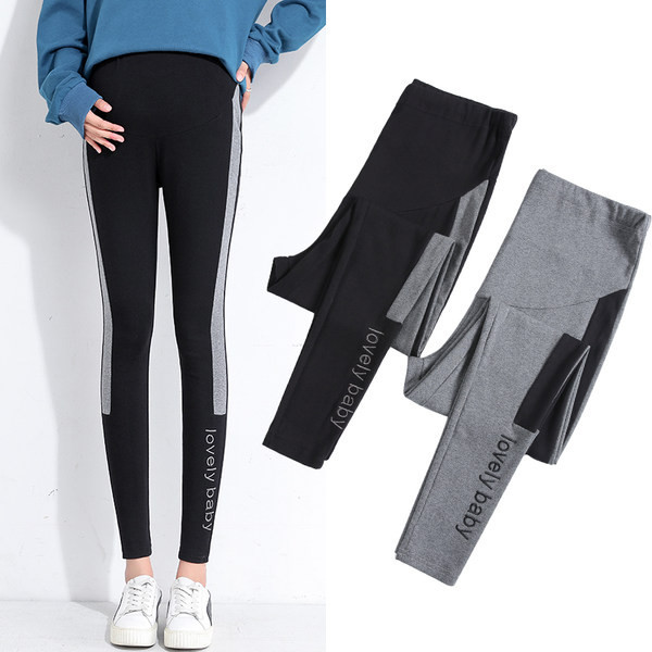 Γυναικεία μοντέρνα κολάν με επιγραφή και μπορντούρα για έγκυες γυναίκες