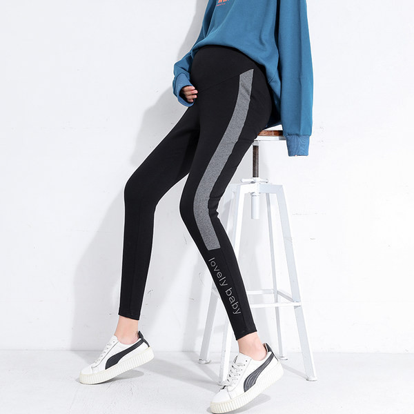 Γυναικεία μοντέρνα κολάν με επιγραφή και μπορντούρα για έγκυες γυναίκες