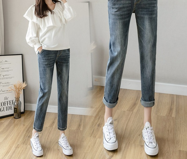 Τζιν γυναικείο τζιν απλό μοντέλο για έγκυες γυναίκες