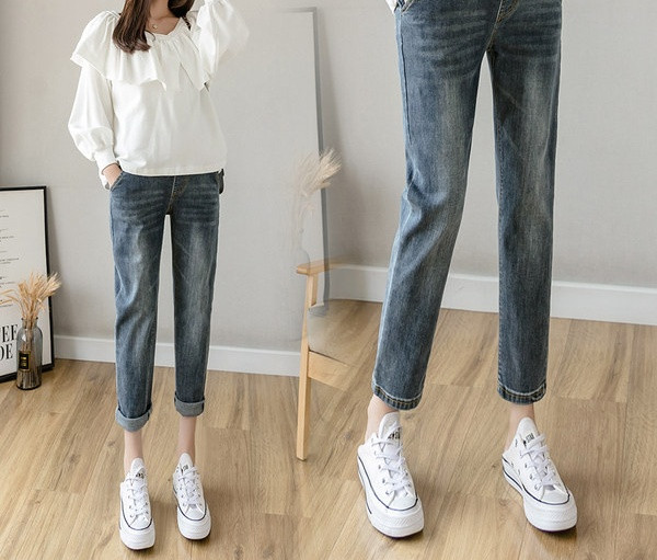 Τζιν γυναικείο τζιν απλό μοντέλο για έγκυες γυναίκες