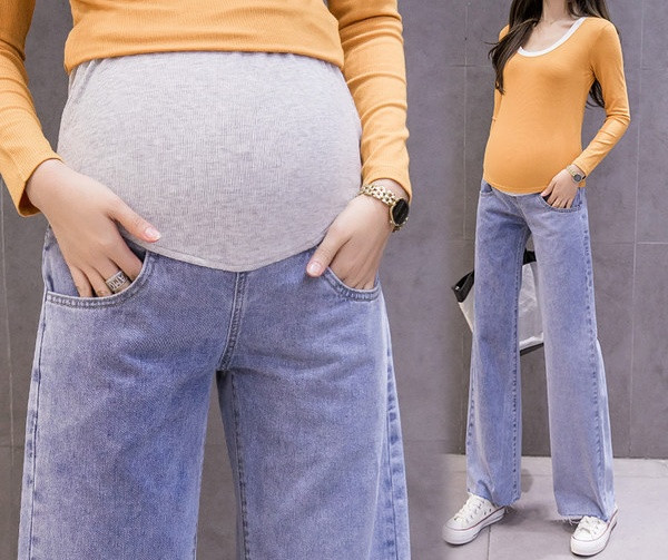 Γυναικείο τζιν φαρδιά μοντέλο για έγκυες γυναίκες
