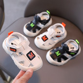 Casual παιδικά σανδάλια από οικολογικό δέρμα με στερέωση βελκρό για αγόρια