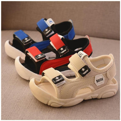 Dječje sandale za dječake sa čičkom i natpisom