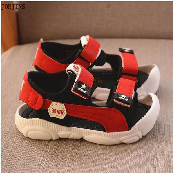 Dječje sandale za dječake sa čičkom i natpisom