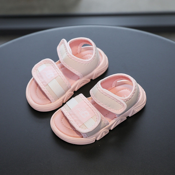 Παιδικά σανδάλια με βέλκρο και επιγραφές - για αγόρια και κορίτσια