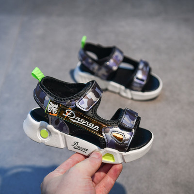 Dječje sandale sa naljepnicama i natpisom za dječake - u dvije boje