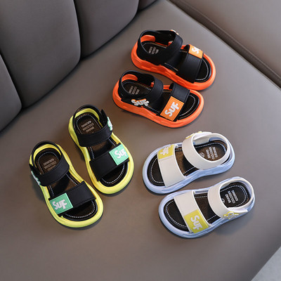 Silikona bērnu sandales ar ielāpiem un plakanu zoli