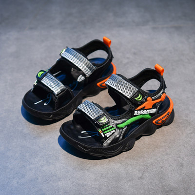 Dječje sandale za dječake - sa natpisom i naljepnicama