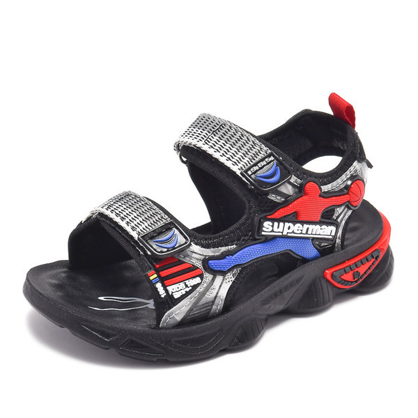 Dječje sandale za dječake - sa natpisom i naljepnicama