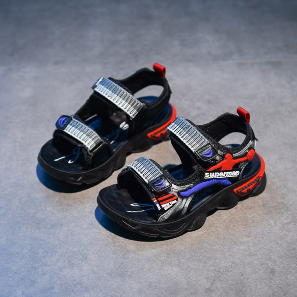Dječje sandale za dječake - sa natpisom i naljepnicama