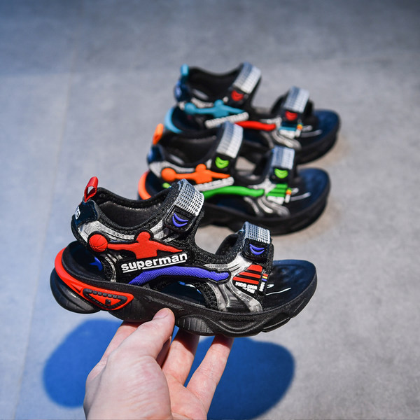 Dječje sandale za dječake - sa natpisom i naljepnicama