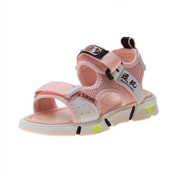 Dječje sandale s natpisom i čičak naljepnicama - za dječake