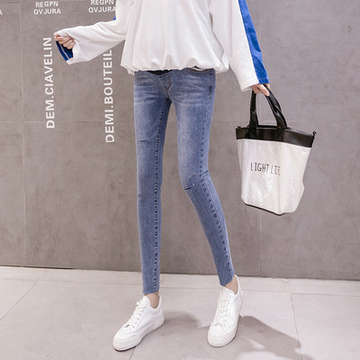 Moteriški dabartiniai džinsai Slim modelis nėščiosioms