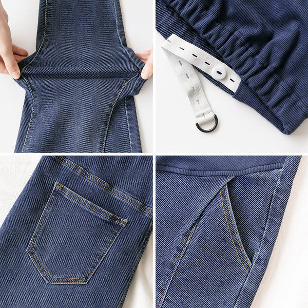 Naiste teksapükste sirge tavaline mudel rasedatele naistele