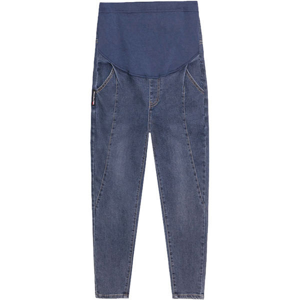 Naiste teksapükste sirge tavaline mudel rasedatele naistele