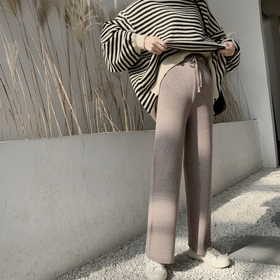 Γυναικείο μοντέρνο μακρύ παντελόνι με κορδόνια  για έγκυες γυναίκες