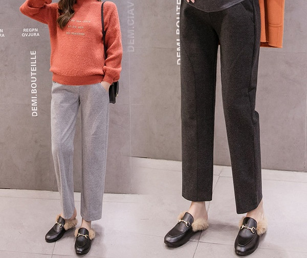 Μακρύ γυναικείο παντελόνι απλό μοντέλο για έγκυες γυναίκες