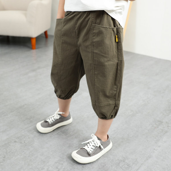 Παιδικό παντελόνι με τσέπες και μήκος 7/8