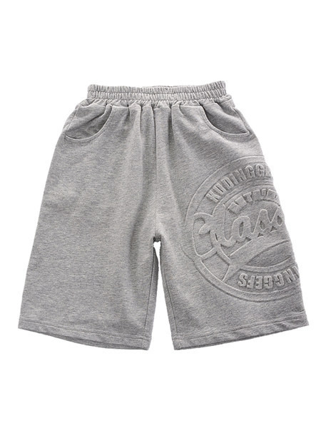 Παιδικό καλοκαιρινό σορτς με ελαστικό και επιγραφή για αγόρια