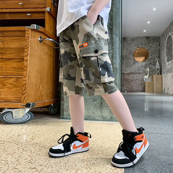 Dječje 3/4 hlače s džepovima za dječake